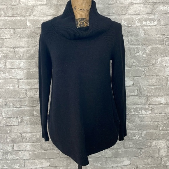 Anthropologie Black Cowlneck Sweater - Picture 1 of 7